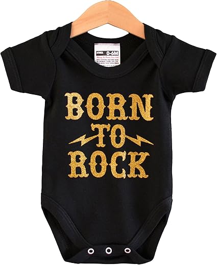 Born To Rock Body Bebe Noir Un Body Noir A Manches Courtes Pour Bebe Amazon Fr Vetements