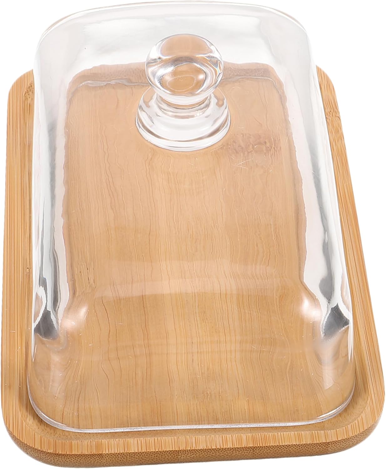 FUNOMOCYA Glass Domed Serving Plate Cake Holder with Cover Display Glass Cake Dome