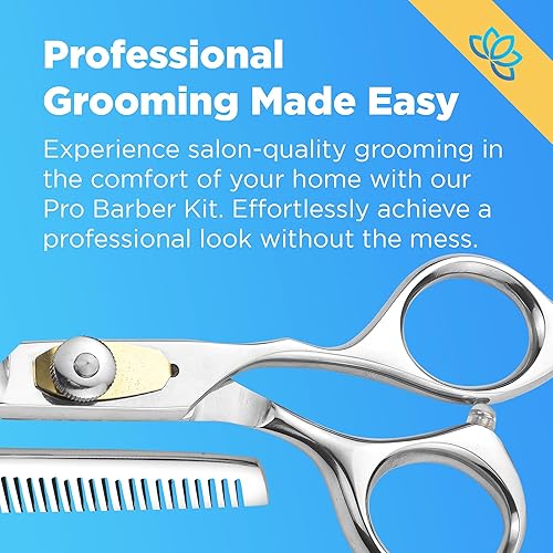 Miniatura 7 de Equinox - Tijeras profesionales para el corte de cabello, longitud total de 6.5 pulgadas, tijeras prémium para hombres y mujeres, para uso en