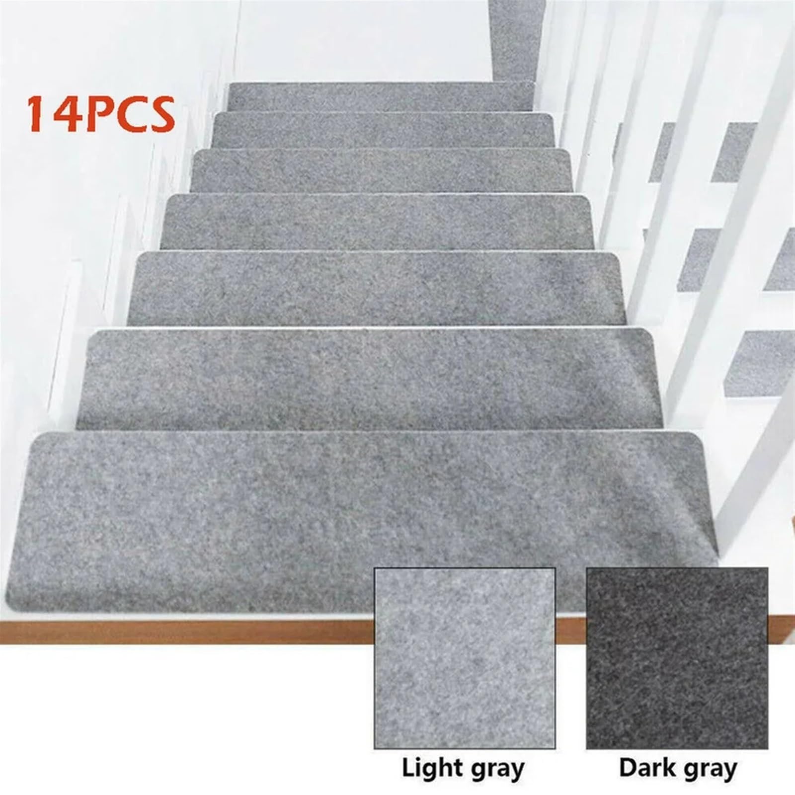 Tapis de Sol Auto-adhésif, 14 pièces, Tapis Marche d'escalier