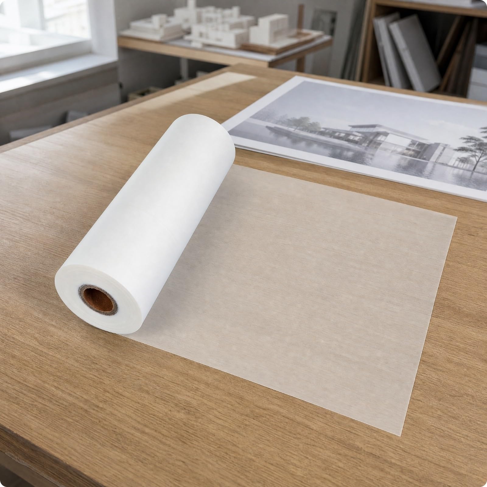 Pellicule Plastifiante Thermique 22 Cm sur Noyau 25 Mm pour Laminage à Chaud s Documents Courants Supports, Mat, 200M