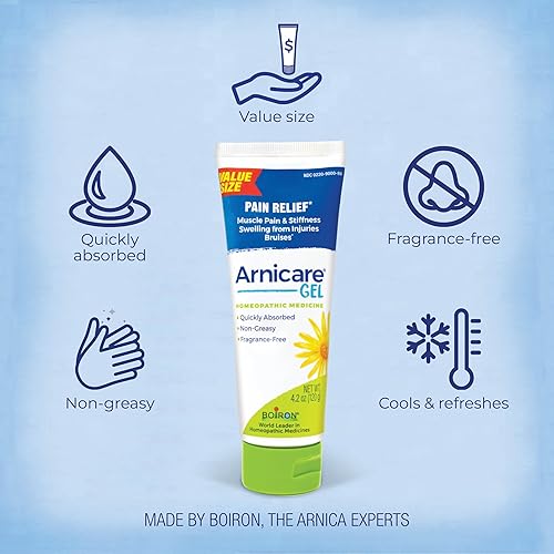 Miniatura 3 de Gel Boiron Arnicare 4.2 oz (Paquete Doble) para el alivio del dolor articular, dolor muscular, dolor muscular y hinchazón por moretones o lesiones -