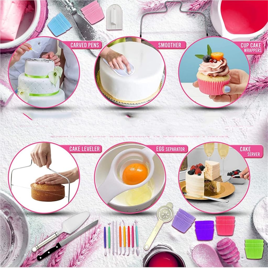 Juego de 360 ​​Piezas de Herramientas for Hornear Pasteles, Molde Antiadherente for Pasteles, Juego for Hornear, Boquilla Decorativa