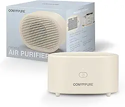 Conair Purificador de ar pequeno portátil, recarregável com fio/sem fio, filtro de ar HEPA, purificador de ar para alergias, poeira, pólen, controle de odor, casa, quarto, dormitório, purificador de