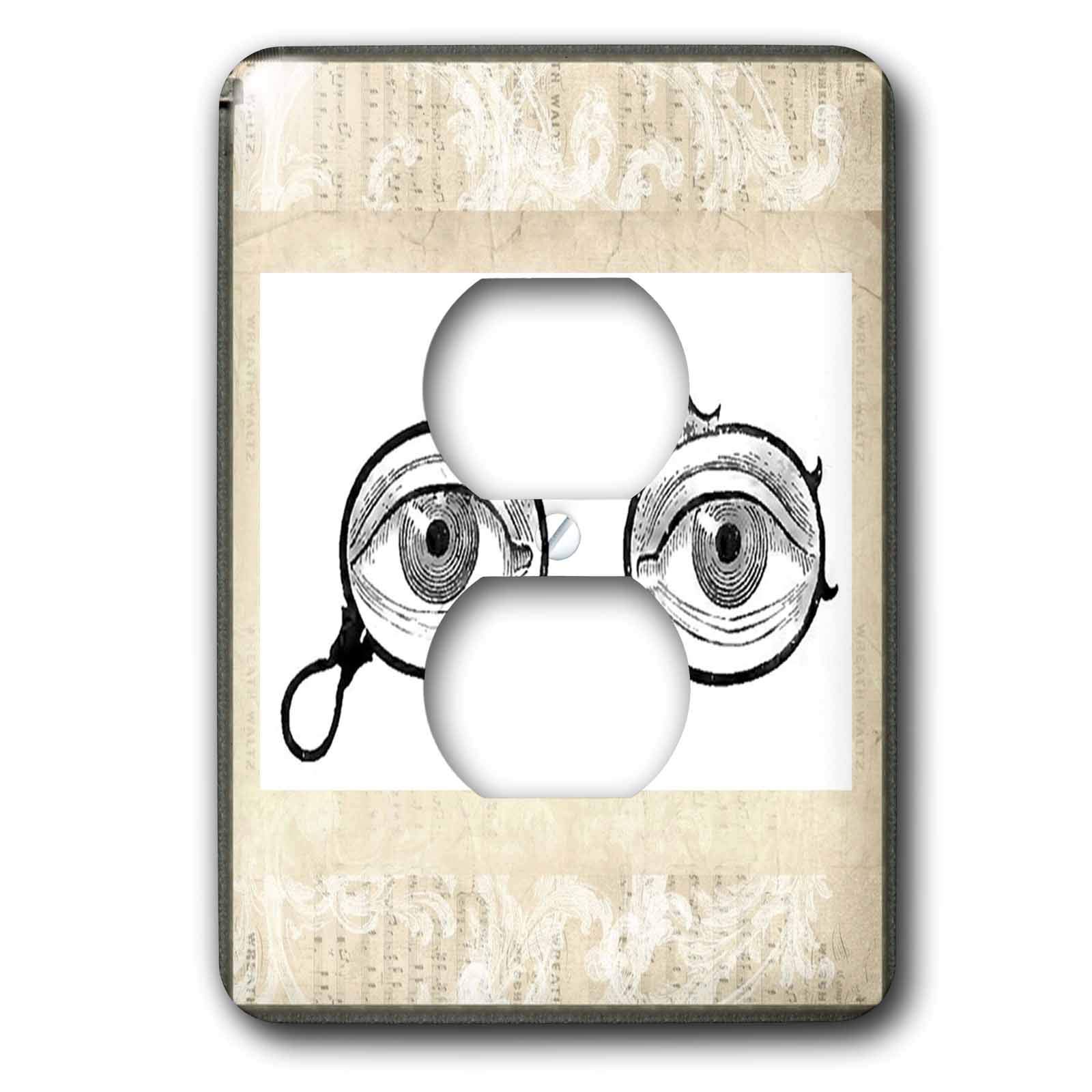 Plaque de finition cache-prise lunettes pour décoration murale room