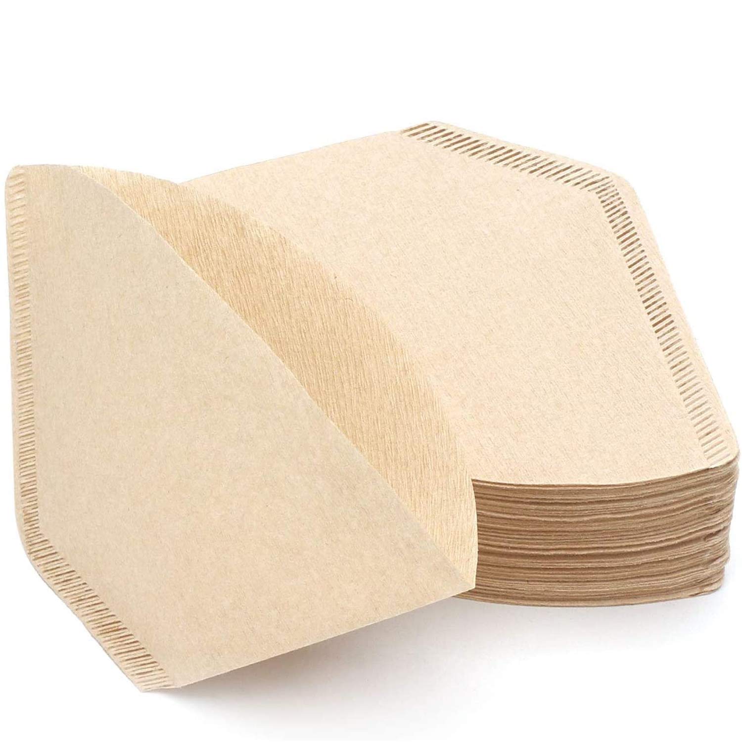 Coffee Filters Disposable Compostable Dripper Filter 2-4 Cup Cone Coffee Filter Paper Natural Unbleached for Pour Over Coffee Makers 100 pcs