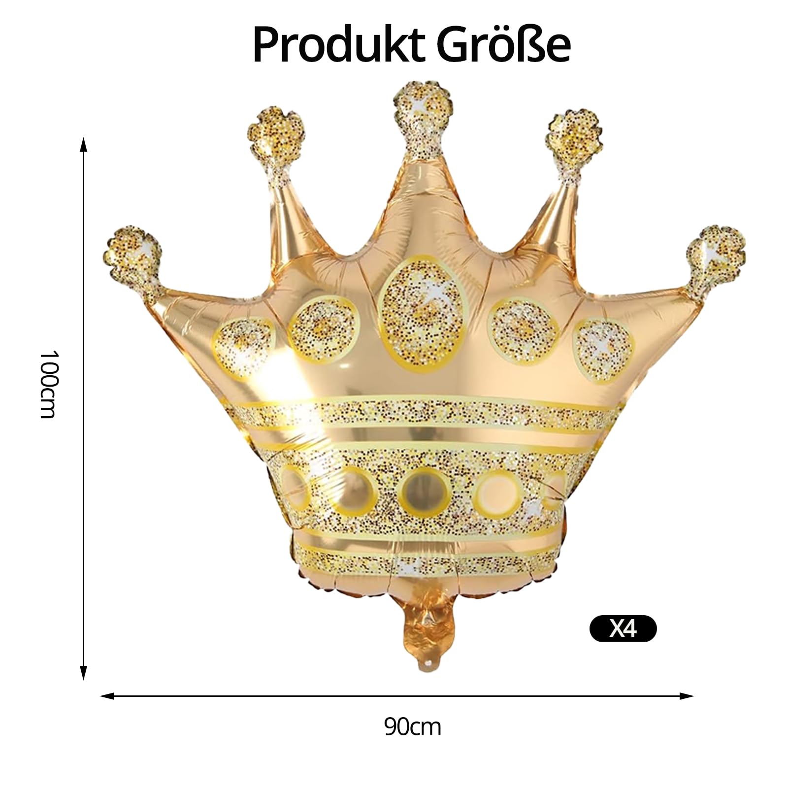 DazzJoy Ballonnen verjaardagskroon, XXL, folieballon, kroon, verjaardag, meisjes, kroon, helium, ballonnen voor kinderverjaardag, decoratie voor jongens, volwassenen, feestdecoratie
