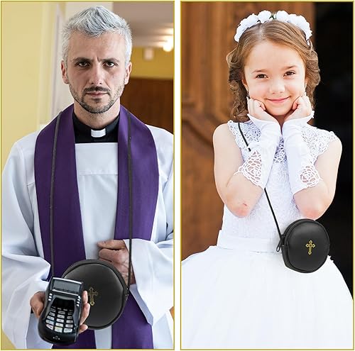 Miniatura 6 de Funda de cuero para Pyx, estuche de Pyx católico con correa para comunión, sacerdotes anfitriones, diáconos, regalos