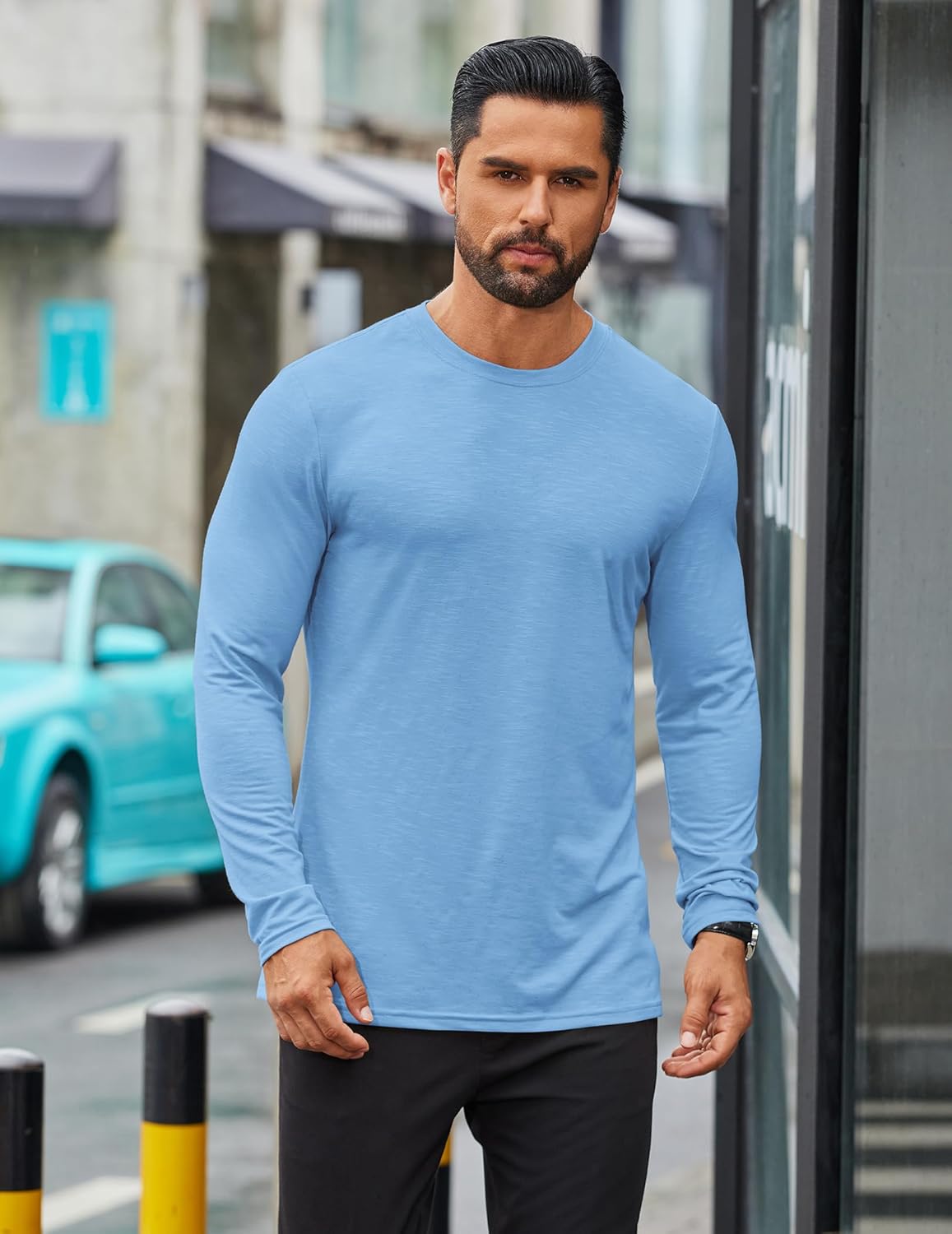 COOFANDY Mens Long Sleeve T Shirts Casual Crew Neck Tee Shirts Lightweight Soft Pullover Tops - Image 6