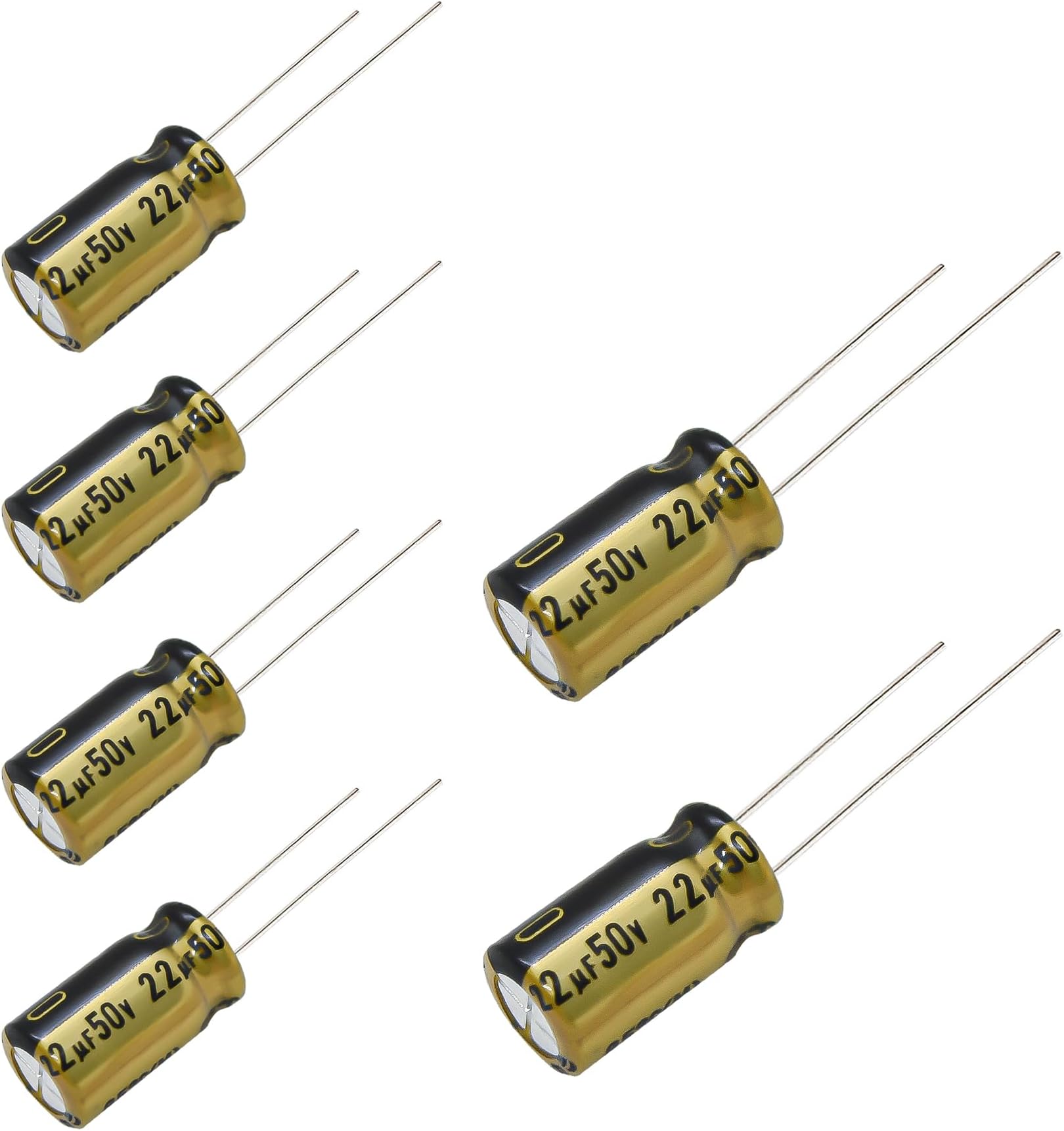 6 pcs Nichicon FG Capacitors 50V 22uf Audio Grade