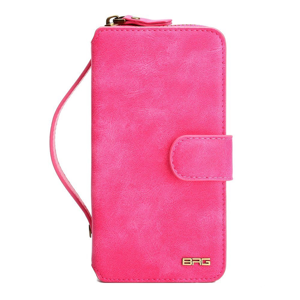 iPhone 6Plus & 6SPlus : Multifunction Luxury Flip 2 in 1 wallet leather case with card Holster Removable case