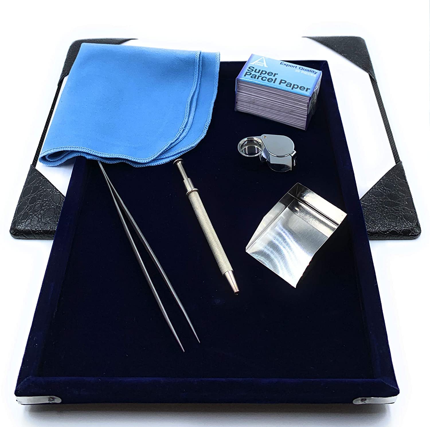 Fozti Jewellers Diamond & Gemstone Sorting Kit for Diamonds/Precious & Semi Precious Stone Sorters & Graders, Jewellery Retailers/Manufacturers, Showroom, Boutiques, etc (Blue Tray)