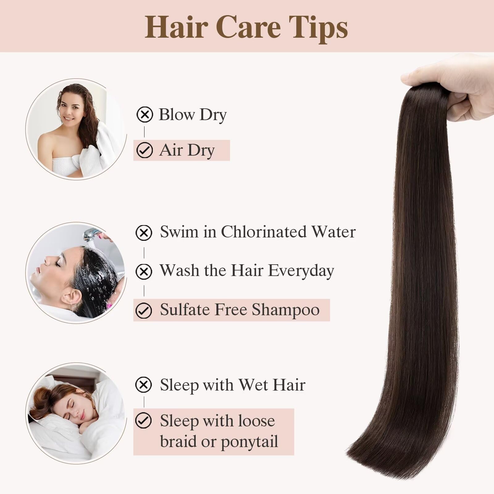 TESS Tape Extensions Echthaar 80g Dunkelbraun 40 pcs Remy Human Hair Echthaar Extensions Tape 35 cm Tape-Haarverlängerungen Glattes (35 cm-#2 Dunkelbraun)