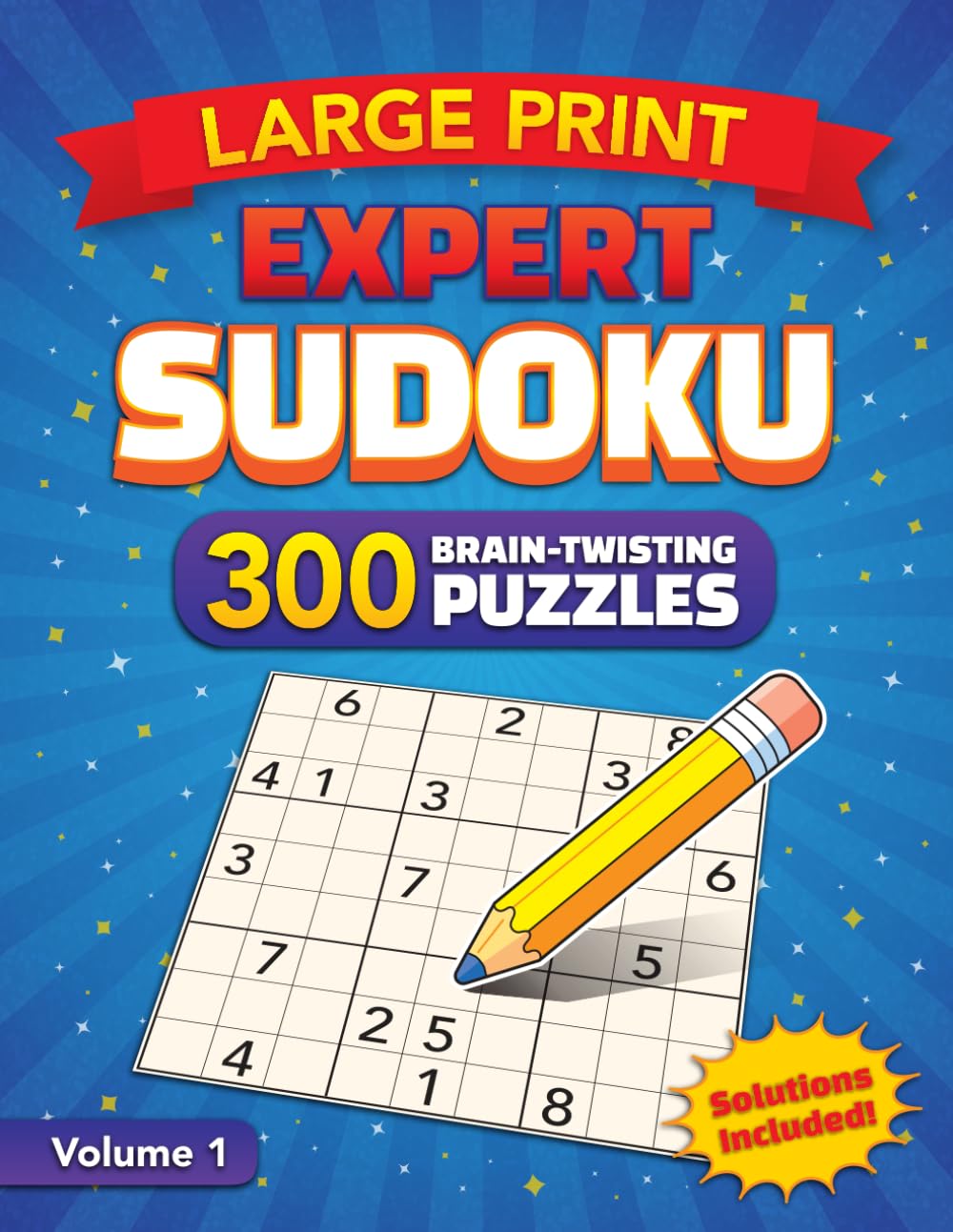 Large Print Expert Sudoku: 300 Brain-Twisting Puzzles (Large Print Sudoku Puzzles)