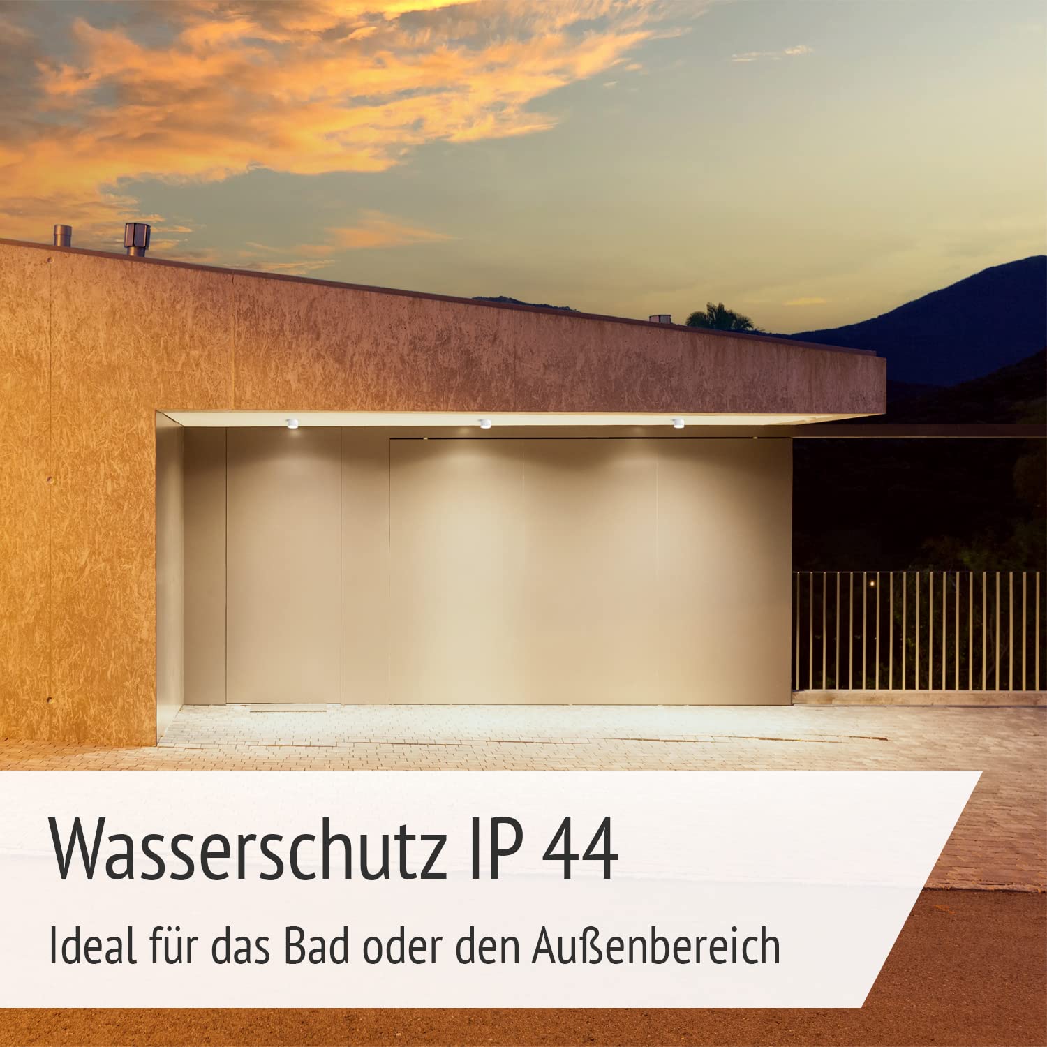 linovum SMOL-W Aufbauspot 4er Set weiß rund IP44 flach 65mm für LED-Modul