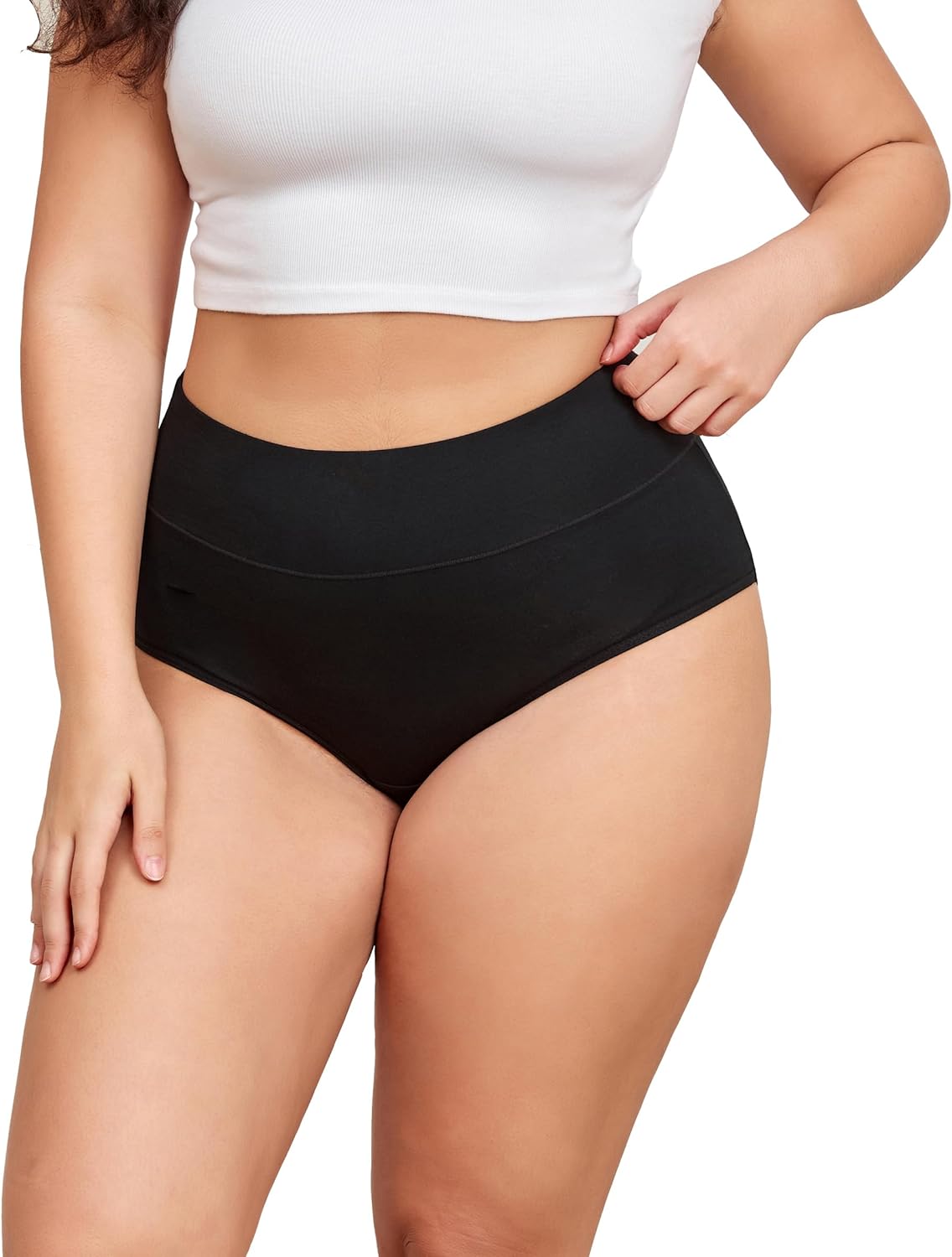 Plus Size Underwear for Women XL-5XL Cotton High Waist Briefs Postpartum Underwear Ladies Full Coverage Panties - Image 2