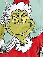Vista 12 de The Grinch Dr. Seuss - Pijama de Navidad con pies para niños y niñas Azul