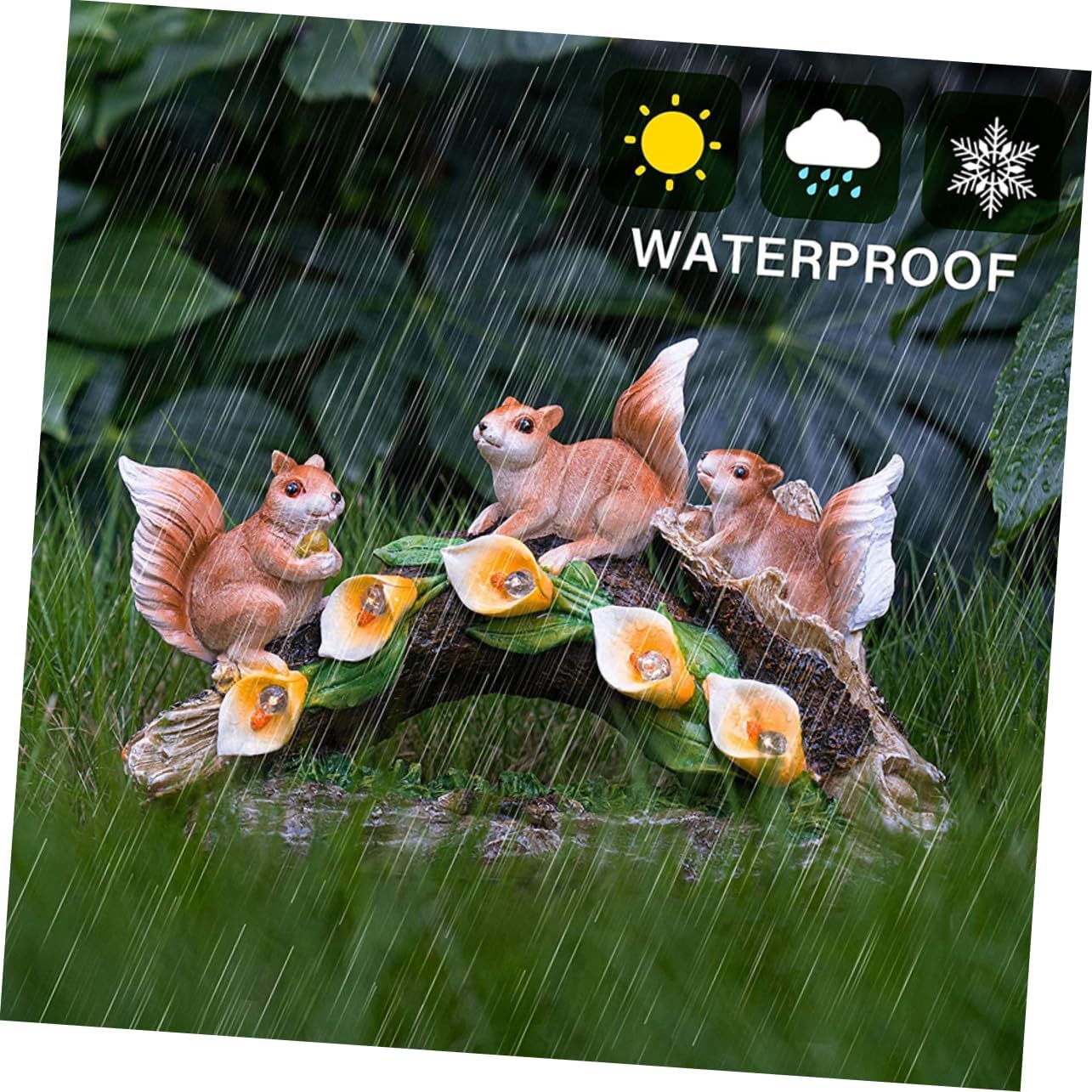 Outdoor Decorative Garden Solar Squirrel Light Solar Lights for Patio Landscape Lamp