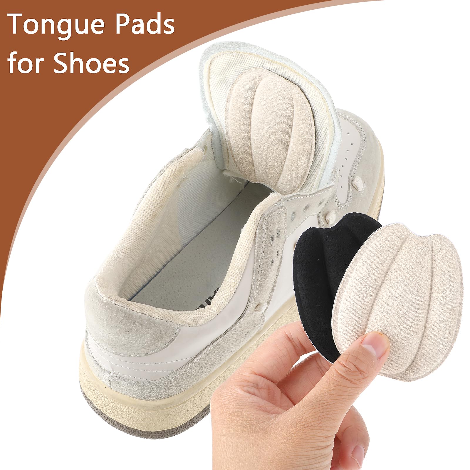 4pcs Shoe Tongue Pads,Non Slip Tongue Cushion Insert For Loose Shoe,Heel Pads - View #8