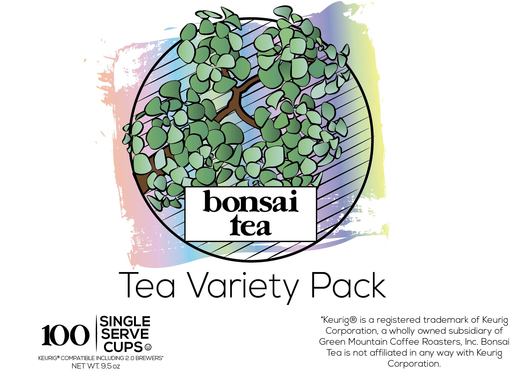Bonsai Tea Co. Variety Pack, kompatibel mit K Cup Brauern, einschließlich 2.0, 100 Stück