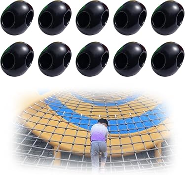 10 Pcs Net 12mm Plastic Connector Net Buckle Rope Ladder Climbing Net Cross-Type Connectors Nynon Rope Net Accessories Suitable for Kids Outdoor Swing Jungle Gym Bird Climbing Rope Ladder