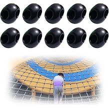 10 Pcs Net 12mm Plastic Connector Net Buckle Rope Ladder Climbing Net Cross-Type Connectors Nynon Rope Net Accessories Suitable for Kids Outdoor Swing Jungle Gym Bird Climbing Rope Ladder