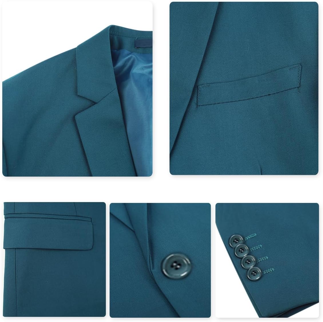 Cloudstyle Men's Suit Jacket One Button Slim Fit Sport Coat Business Daily Blazer - Image 4