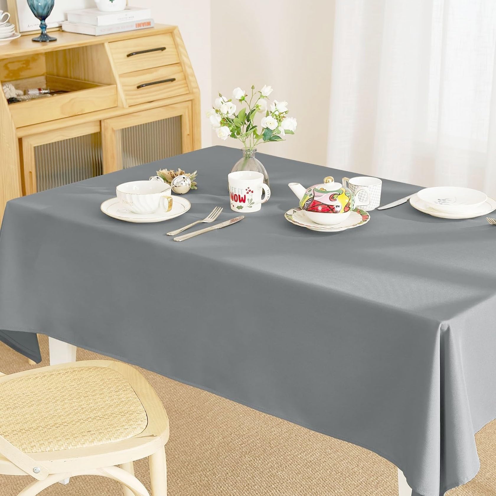 Amazon｜テーブルマット テーブルクロス 230 x 290 cm 防水防油汚れ止