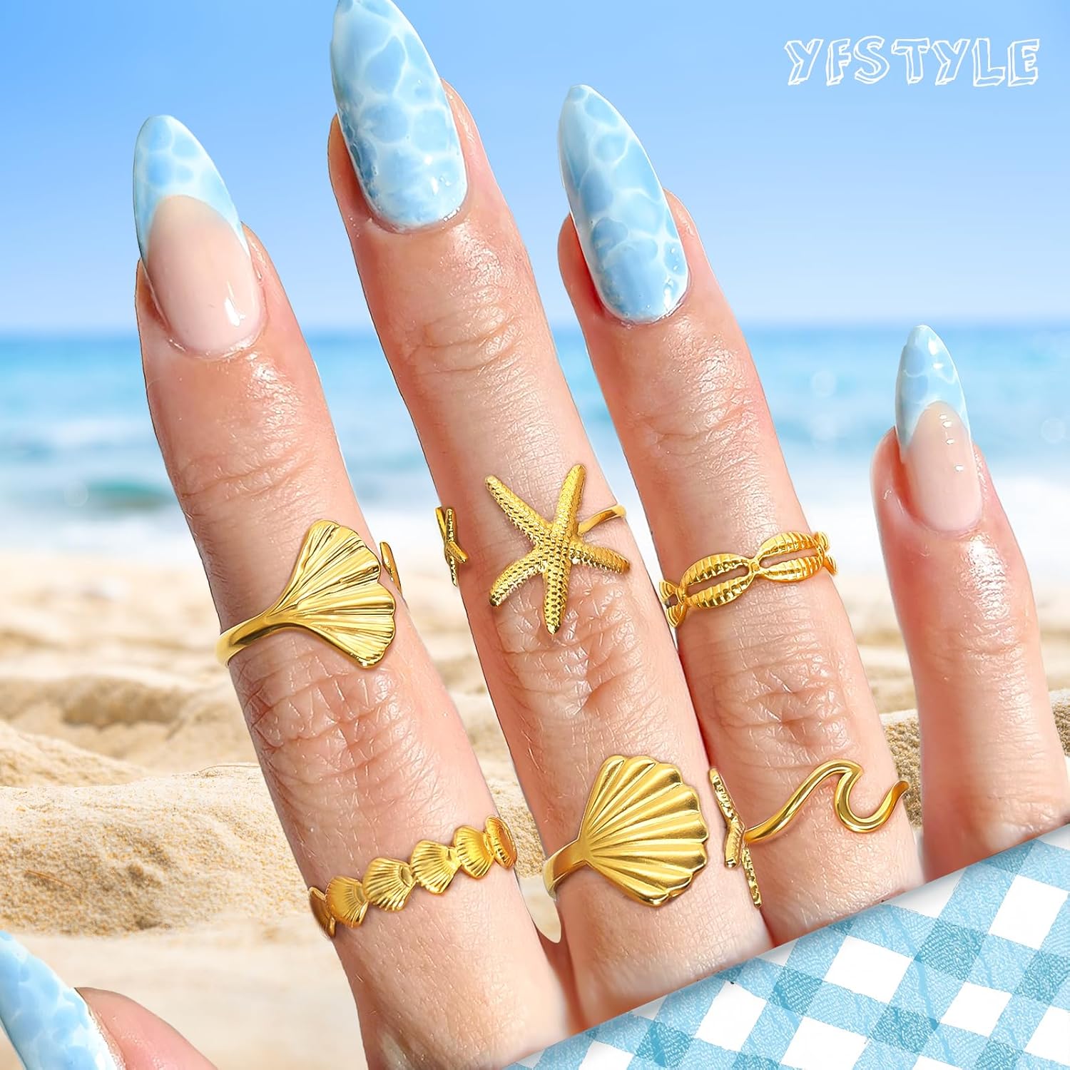 yfstyle 17PCS Knuckle Rings for Women Stainless Steel Rings Set Stackable Finger Rings Silver Knuckle Rings for Women Stackable Rings Sets Adjustable Knuckle Stackable Rings Midi Ring Set for Women - Image 6