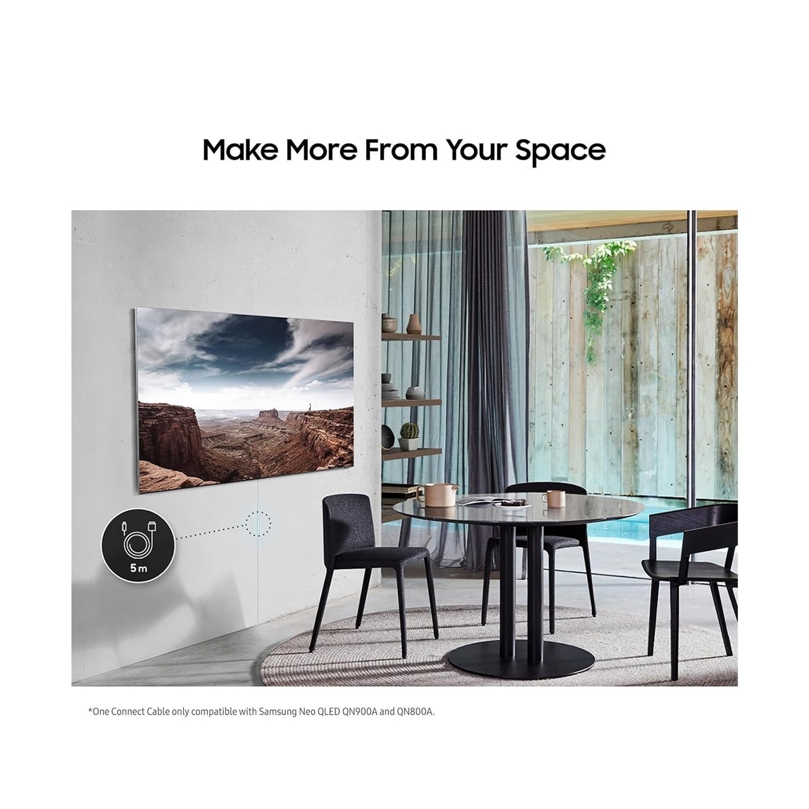 Un Cavo Invisibile for Neo QLED 8K QN900A 2021 5m TV Connect Trasmissione Dati ad Alta velocità VG-SOCA05, Compatibile con Samsung, Cavo Dati