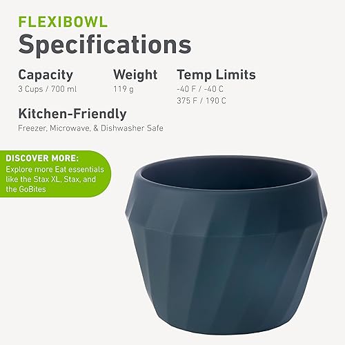 Miniatura 8 de humangear Flexibowl  Cuenco convertible para acampar  Sobre la marcha  Plegable y fácil de limpiar, naranja