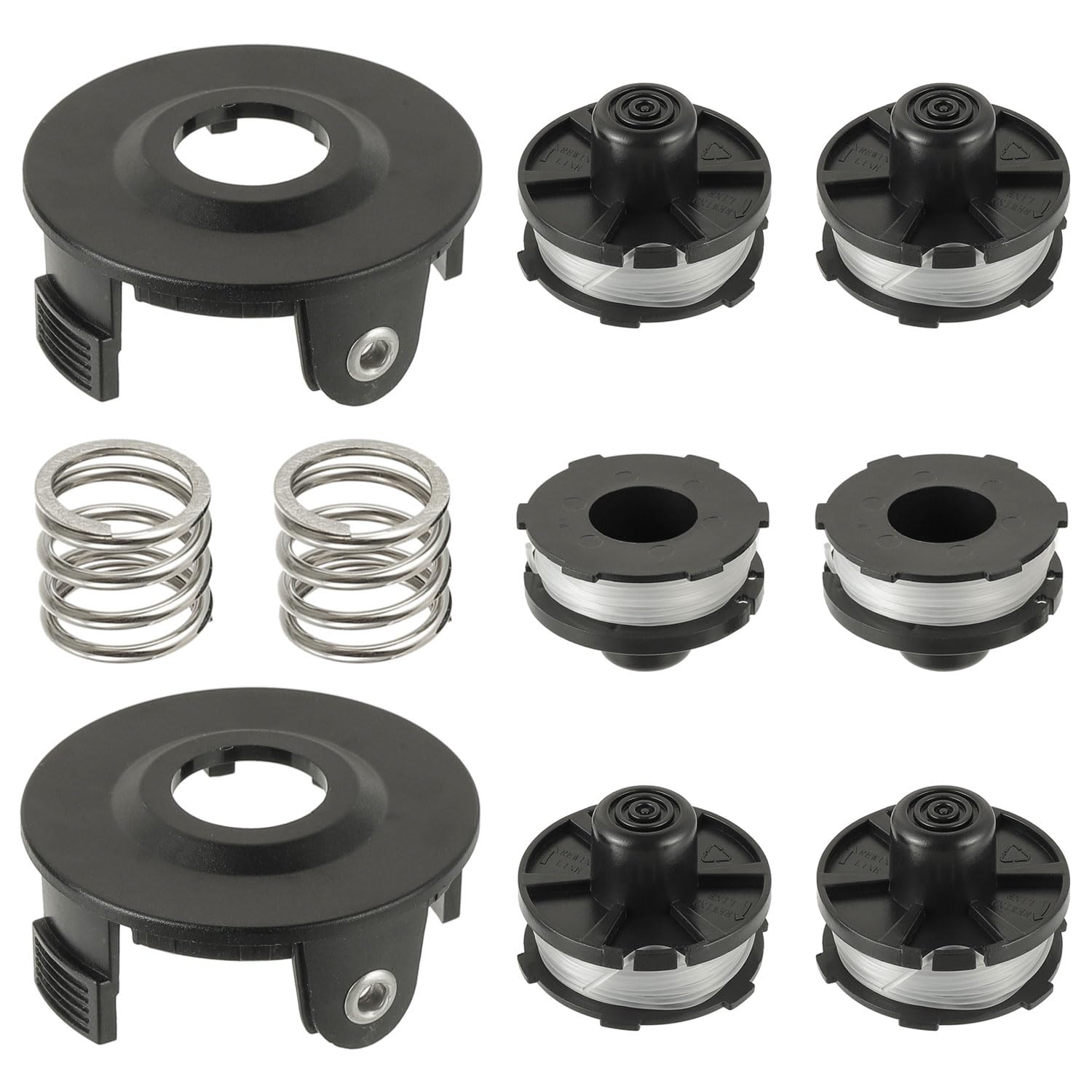 Bobine de Fil de Rechange pour Makita 196146-9/195858-1, Fil de rechange Makita Akkusence 18 V DUR181Z, DUR181RF, DUR181RF, DUR181 Long 8m, Ø1,60 mm(6 Bobine+2 Capuchon+2 Ressort)