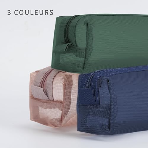 Miniatura 5 de Colorlife Bolsa para bolígrafos, paquete de 4 bolsas con cremallera, multifuncional, transparente, organizador de papelería, bolsa de almacenamiento