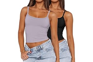 Womens Cropped Spaghetti Strap Tank Top