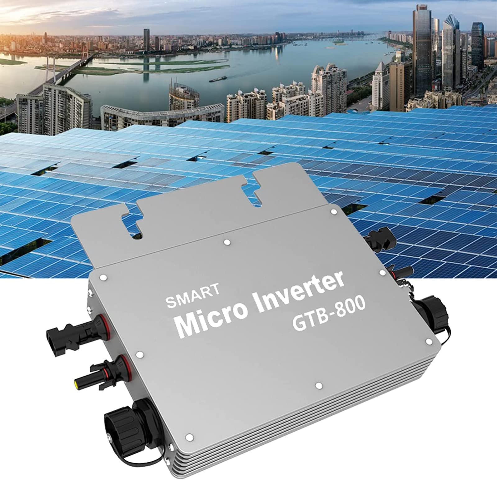 Onduleur De Réseau, 800W Micro Onduleur Étanche MPPT Onduleur Solaire avec IP65, 230V WiFi Control Identification Automatique Micro Onduleur Solaire Grid Tie,180-260V AC