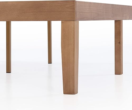 Miniatura 7 de Mellow Naturalista Classic - Cama de plataforma de madera maciza de 16 pulgadas con listones de madera, pino natural, tamaño King