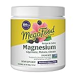 MegaFood Relax + Calm Magnesium Powder - Highly Absorbable Magnesium Glycinate, Citrate & Malate - Without 9 Food Allergens - BlackBerry Hibiscus Oasis - 7.05 Oz (50 Servings)