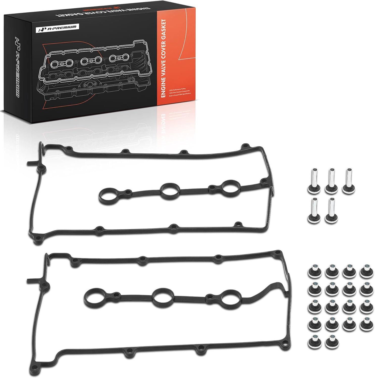 A-Premium Engine Valve Cover Gasket Set Compatible with Mazda 626 1993-2002, Millenia 1995-2002, MX-6 1993-1997 & Ford Probe 1993-1995, 2.5L