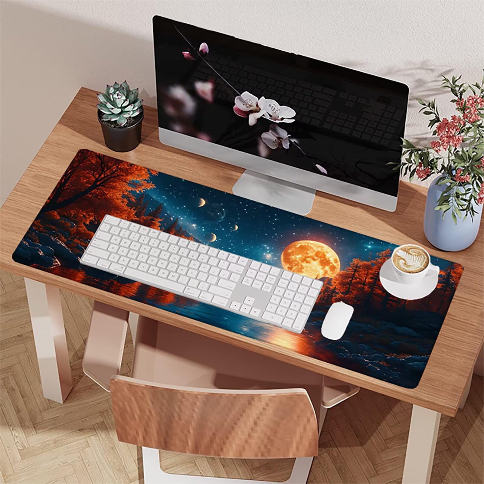 Amazon.com: Tree Mouse Mat Orange Color Gaming Mouse Pad XXL