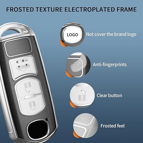Miniatura 2 de TANGSEN Funda inteligente para llavero compatible con Mazda 3 Sedan 6 CX-3 CX-5 CX-7 CX-9 MX-5 Miata Scion IA Toyota Yaris IA 2, 3, 4 botones,