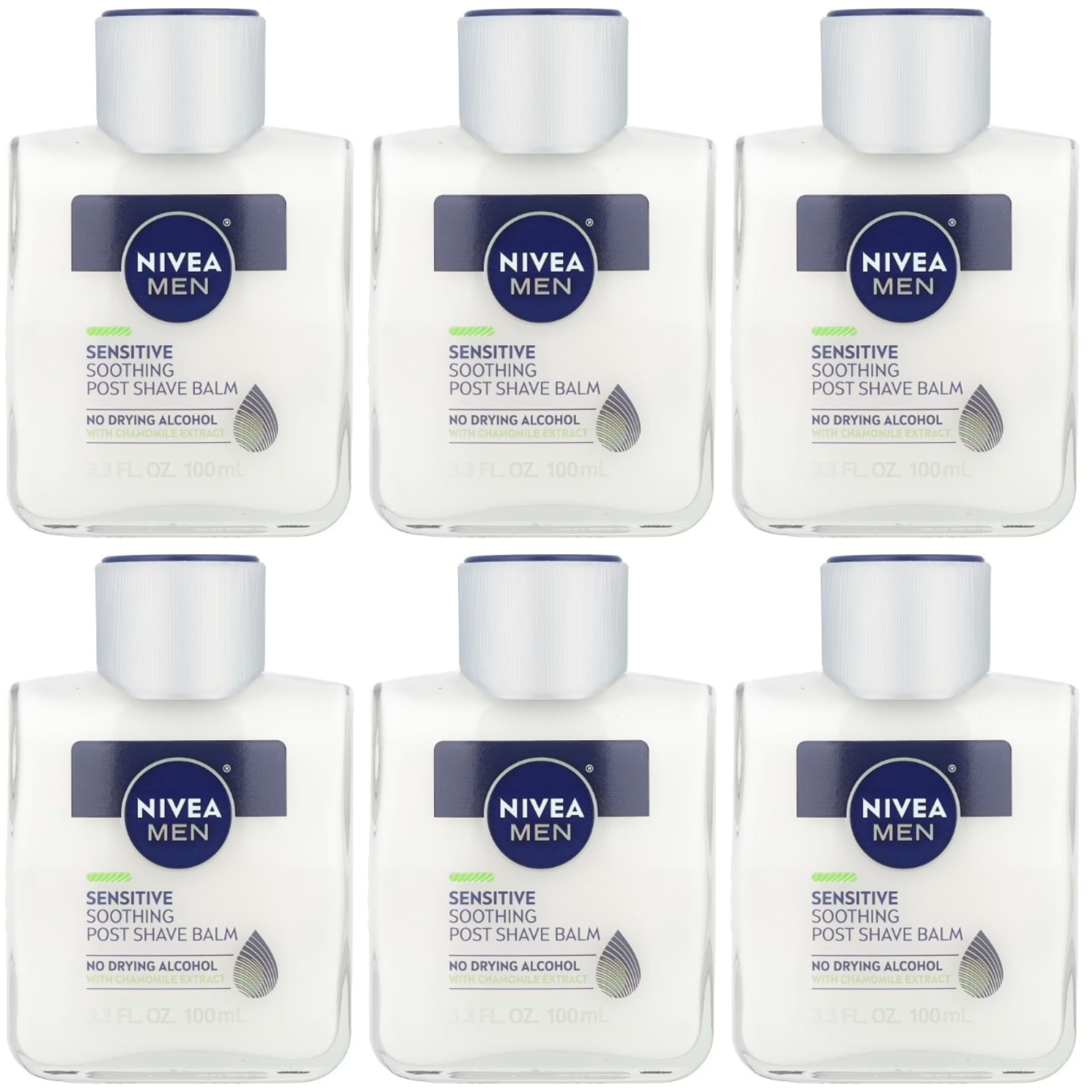 Nivea Men NIVEA FOR MEN Sensitive Beitrag Shave Balsam 3,30 Unzen (6er-Pack)