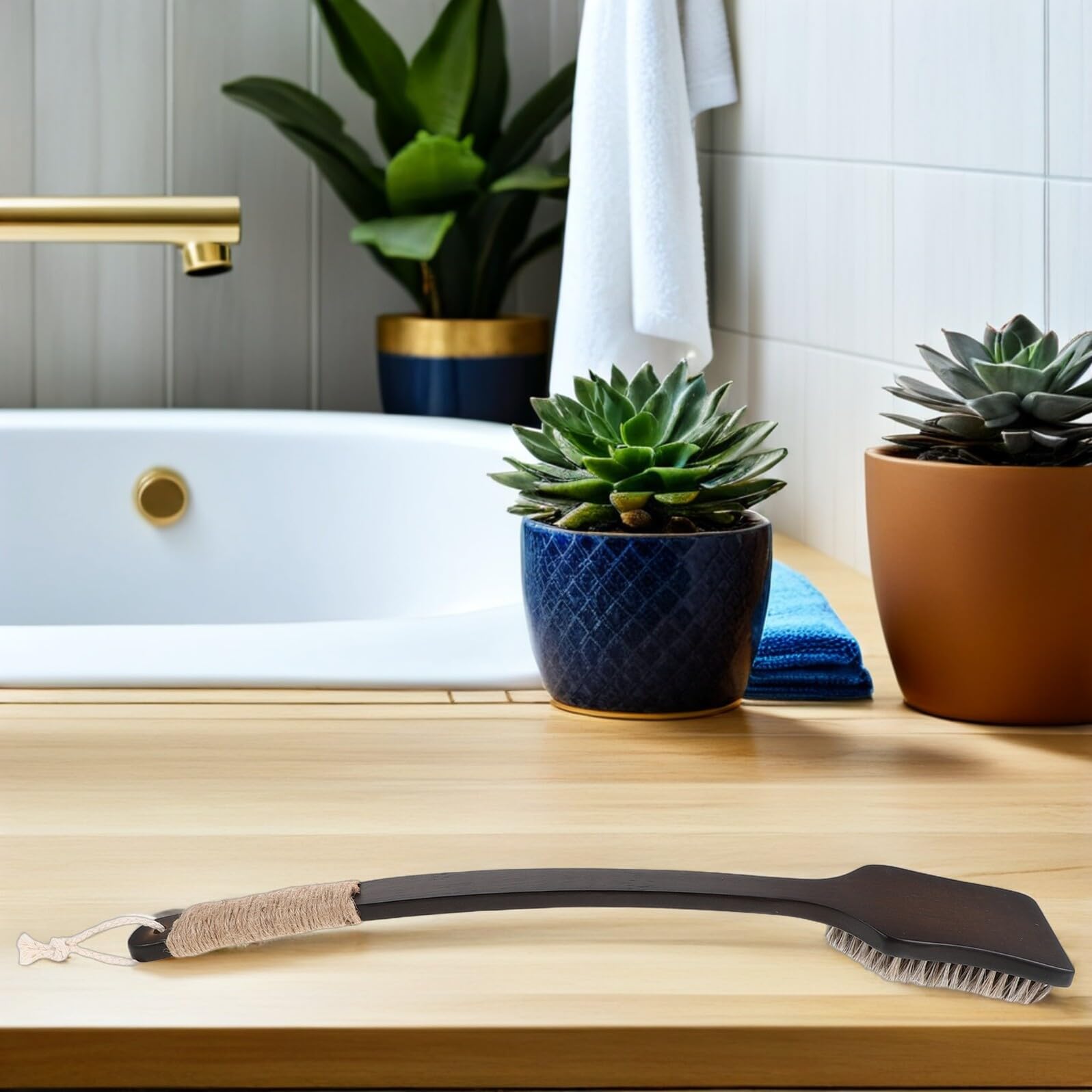 VICASKY Spazzola per Schiena Doccia Manico per Scrub Corpo Esfoliante con Impugnatura Ergonomica Adatta per Pulizia Profonda e Asciugatura Rapida