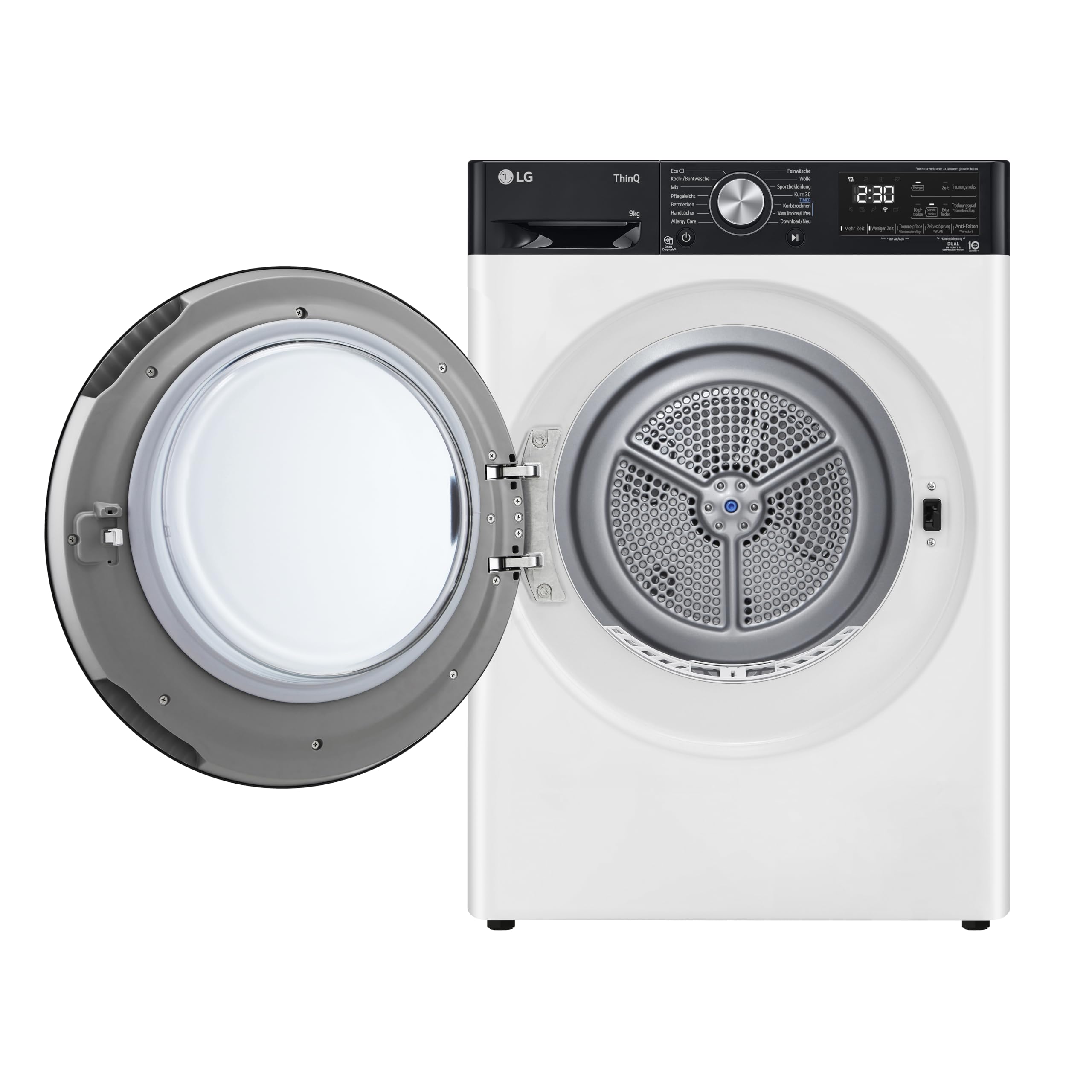 LG RT90V9P Wärmepumpentrockner 9 kg Dual Inverter Sensor Dry Weiß