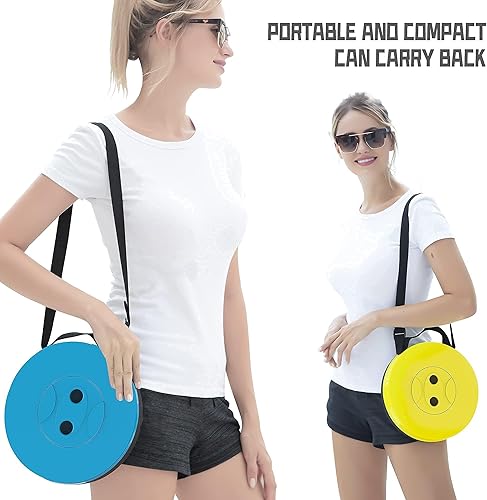 Miniatura 6 de ALEVMOOM Taburete de camping con cojín, taburete telescópico portátil, capacidad más resistente, 440 libras, taburete plegable retráctil, ajustable