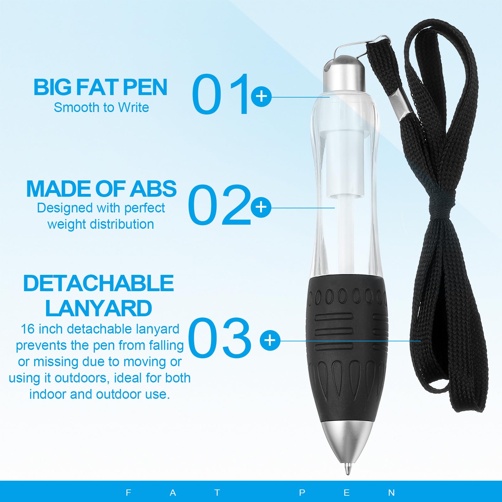 Lyforx 14pcs Big Fat Pens Aids Writing - 2 Pens + 6 Black - View #12