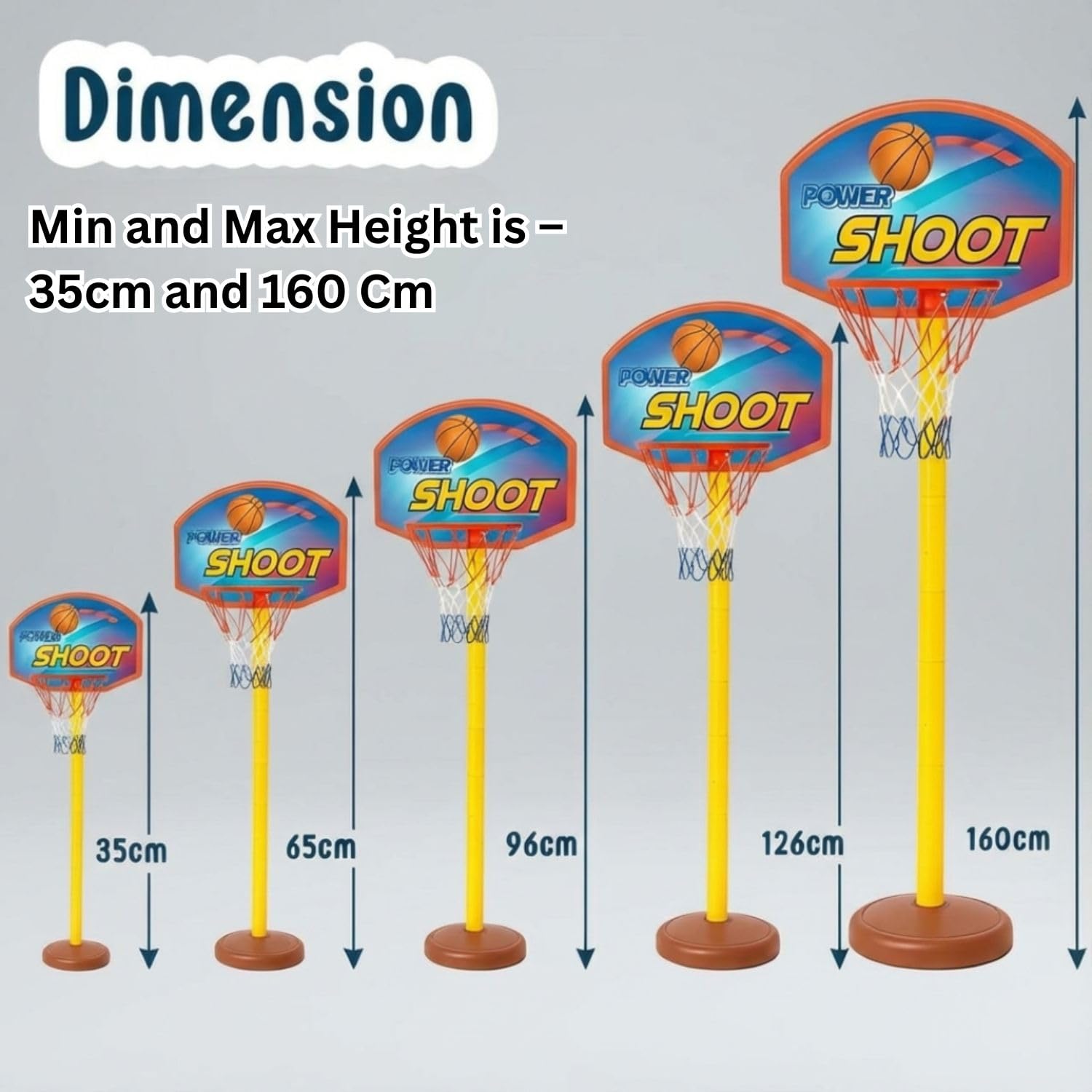 FunBlast Basketball for Kids - Basketballs with Net and Adjustable Stand, Basketballs Toys, Indoor and Outdoor Games for Boys & Kids (Multicolor) 1