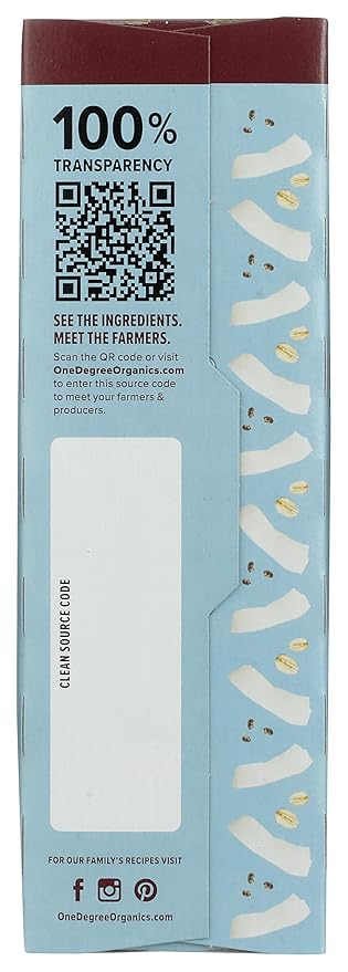 One Degree Organic Foods Avena Proteína Germinada Coco Chía Sin Gluten Orgánica 11.6 Oz miniatura 5