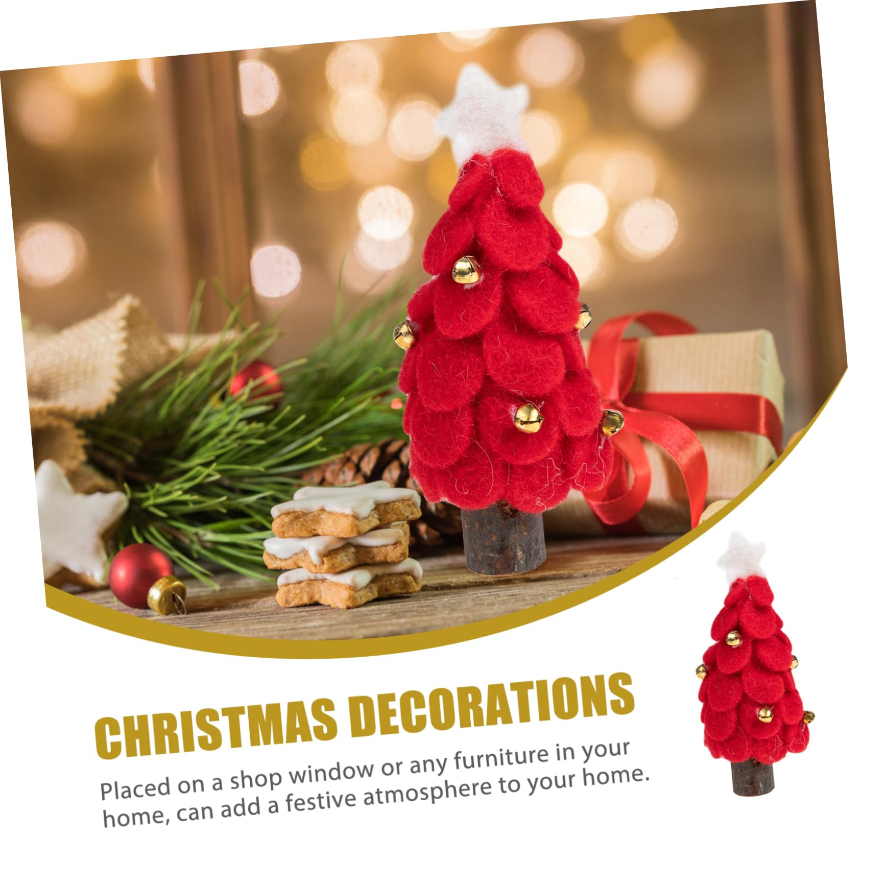 RLKHXBS dekoracje świąteczne dekoracje domu dla domu wystrój stołu wystrój domu mały filcowy ół filcowy świąteczna dekoracja blatu Xmas Tree Model pulpit Dzień Pamięci