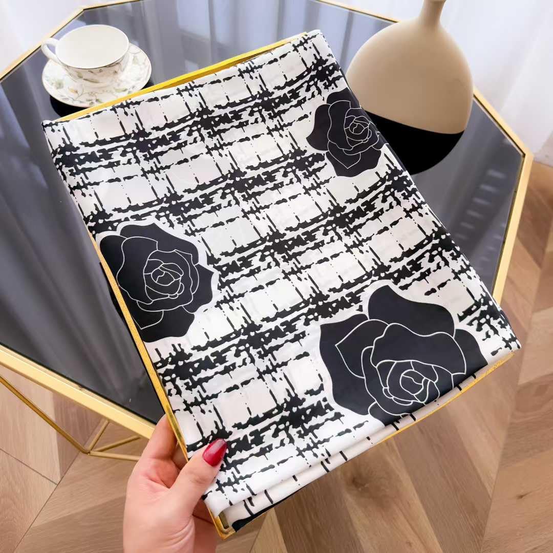 Silk Feeling Scarf for women Lightweight Long Floral Scarves Shawl Wraps Elegant Evening Dresses Satin Shawls Scarfs - Image 4