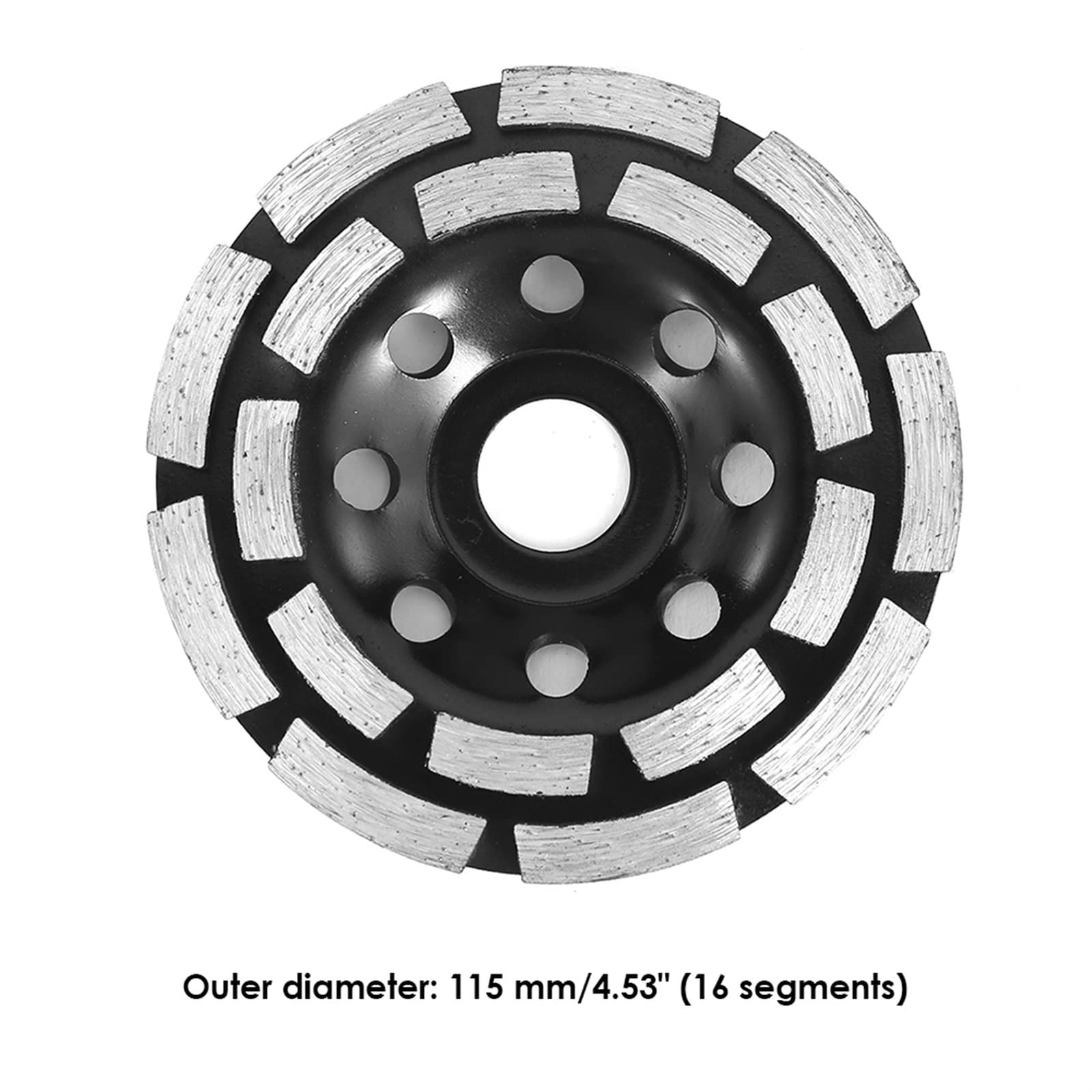 Szlifowanie Segment diamentowy Szlifowanie Koło garnkowe Tarcza dwurzędowa Cegła kamienna Tarcza szlifierska (Rozmiar: 115mm) (Color : 115mm)